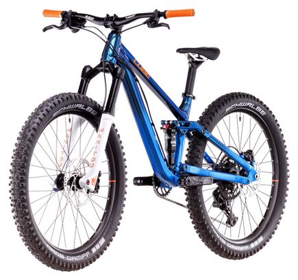 Cube Stereo 240 One Kinder-Full-Suspension-MTB, Shimano 9-Gang, 24 Zoll, Actionteam Blue, 7–10 Jahre