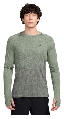 Men's Nike Therma-Fit ADV Run Division Green Grey Thermal Jersey