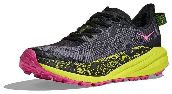 Chaussures Trail Hoka Speedgoat 6 Noir/Rose/Jaune Femme