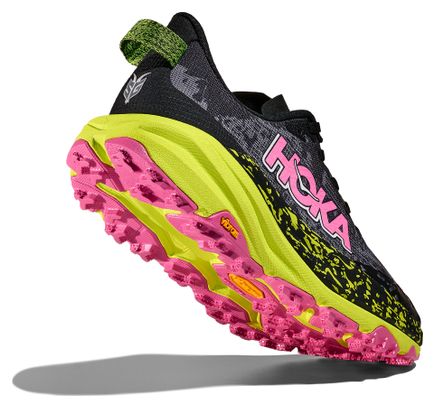 Chaussures Trail Hoka Speedgoat 6 Noir/Rose/Jaune Femme