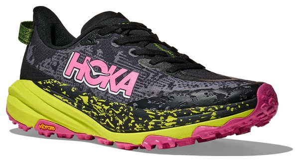 Chaussures Trail Hoka Speedgoat 6 Noir/Rose/Jaune Femme