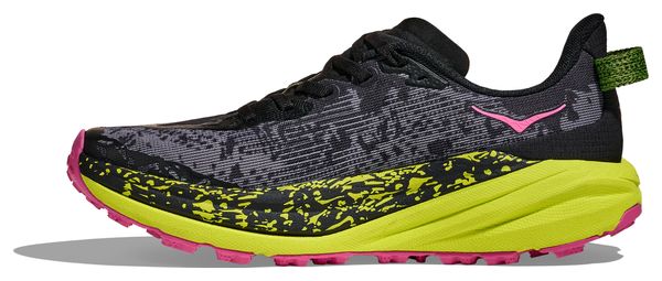 Chaussures Trail Hoka Speedgoat 6 Noir/Rose/Jaune Femme