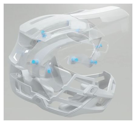 Casque Intégral 100% Trajecta Fidlock Noir/Blanc
