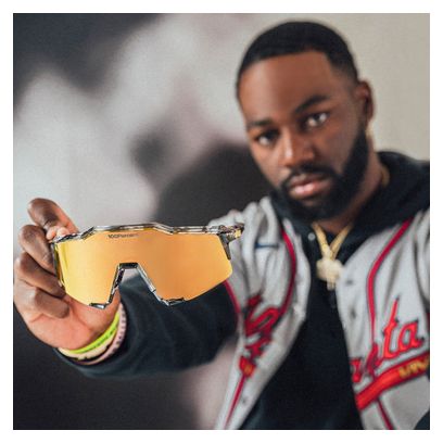 Occhiali da sole 100% Speedcraft Money Mike 24K Gold a specchio