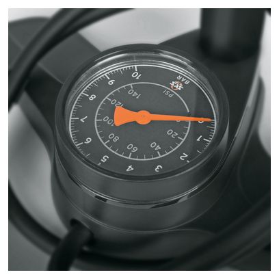 SKS Airlite 10.0 Fußpumpe (max. 144 psi/10 bar) Schwarz/Orange