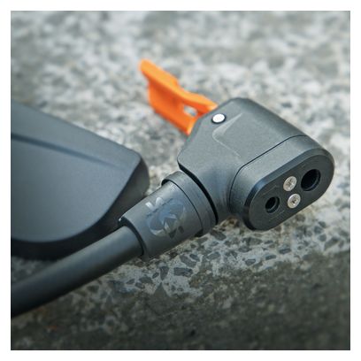 SKS Airlite 10.0 Fußpumpe (max. 144 psi/10 bar) Schwarz/Orange