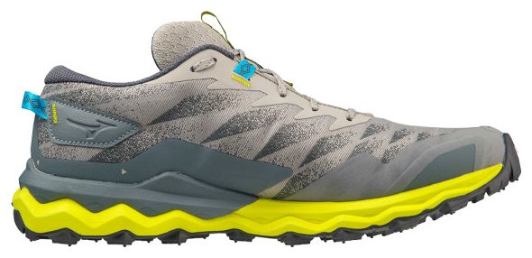 Trail Running Shoes Mizuno Wave Daichi 7 Grey Blue Yellow