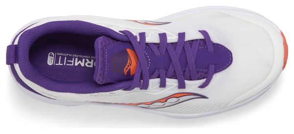 Scarpe da corsa per bambini Saucony Endorphin Kdz White Violet Orange