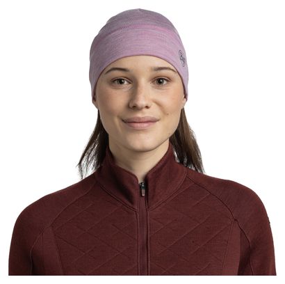 Cappellino Buff in lana merino leggera, rosa