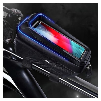 Touchscreen phone bike frame bag 1.2L black WILD MAN