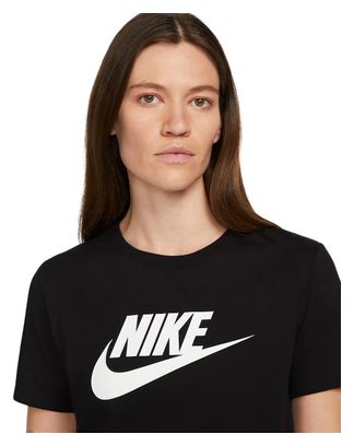 Nike Sportswear Essentials Kurzarm-T-Shirt Schwarz/Weiß für Damen