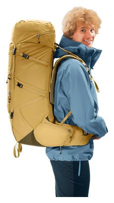Zaino da trekking Deuter Aircontact Core 60 +10 L giallo da uomo