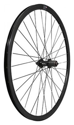 Roue gravel - cyclocross 700 p2r arriere disc centerlock moyeu bille noir pour Shimano cassette 11-10v blocage (pour pneu 25-28-32) - tubeless ready