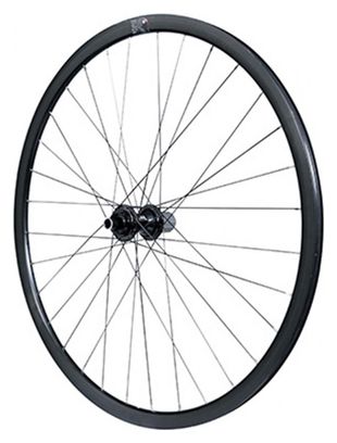 Roue gravel - cyclocross 700 p2r arriere disc centerlock moyeu bille noir pour Shimano cassette 11-10v blocage (pour pneu 25-28-32) - tubeless ready
