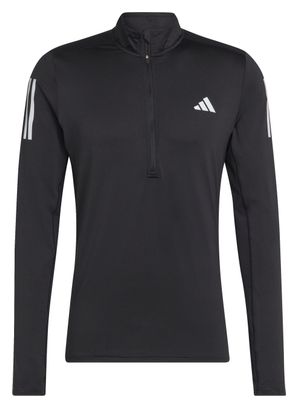 Top 1/2 Zip adidas Performance Own The Run Schwarz
