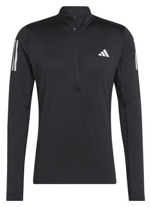 Top 1/2 Zip adidas Performance Own The Run Schwarz