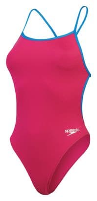 Speedo Solid Vback Badpak Roze/Blauw