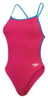 Maillot de Bain Speedo Solid Vback Rose / Bleu