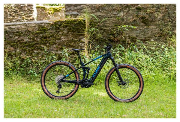 Prodotto ricondizionato - MTB elettrica a sospensione integrale Cube Stereo Hybrid 140 HPC SLX 750 Shimano Deore/XT 12V 750 Wh 29'' Liquid Blue 2023