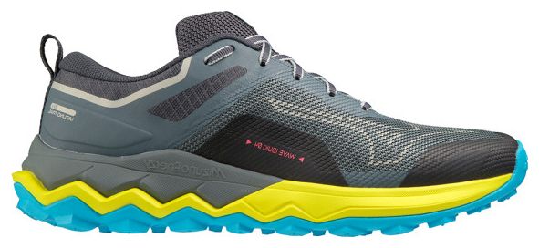 Mizuno Wave Ibuki 4 Trailrunning-Schuh Grau Gelb Blau