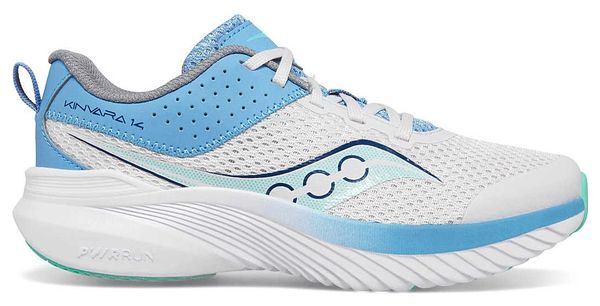 Kinder Saucony Kinvara 14 Grijs Blauw Hardloopschoenen