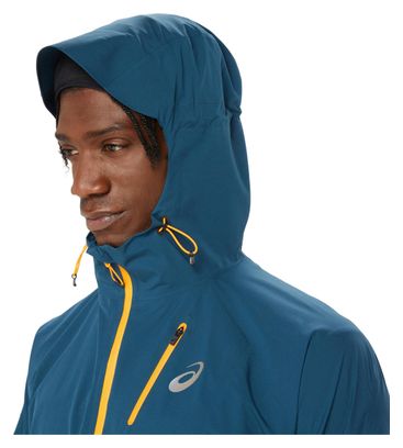 Asics Fujitrail Waterproof Jacket Blau