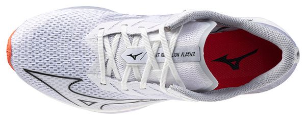 Chaussures de Running Mizuno Wave Rebellion Flash 2 Blanc Rouge Homme