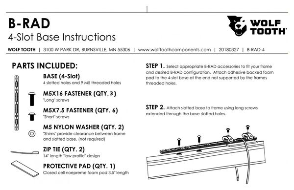 Wolf Tooth B-RAD 4 Slot Base Black