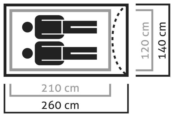 Selbsttragendes 3-Jahreszeiten-Zelt Salewa Litetrek II Zelt Grau