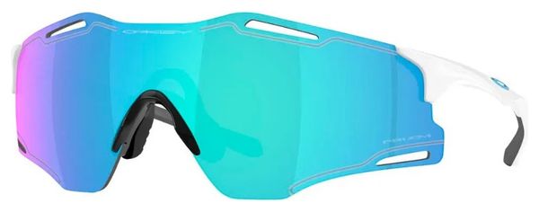 Lunettes Oakley Cybr Zero Polished White Blanc / Prizm Sapphire / ref: OO9512-0239