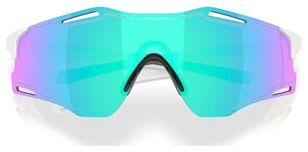 Lunettes Oakley Cybr Zero Polished White Blanc / Prizm Sapphire / ref: OO9512-0239