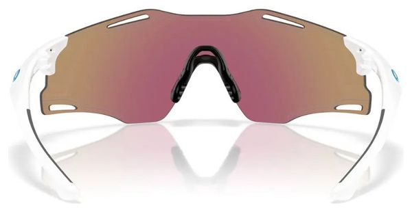 Lunettes Oakley Cybr Zero Polished White Blanc / Prizm Sapphire / ref: OO9512-0239