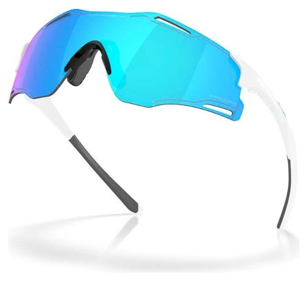 Lunettes Oakley Cybr Zero Polished White Blanc / Prizm Sapphire / ref: OO9512-0239