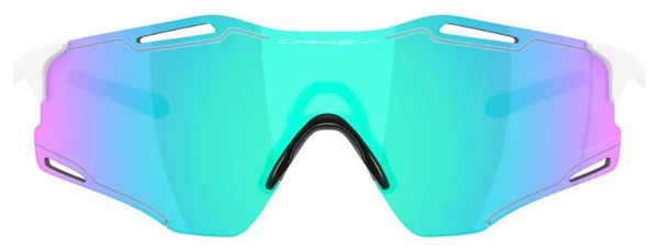 Lunettes Oakley Cybr Zero Polished White Blanc / Prizm Sapphire / ref: OO9512-0239