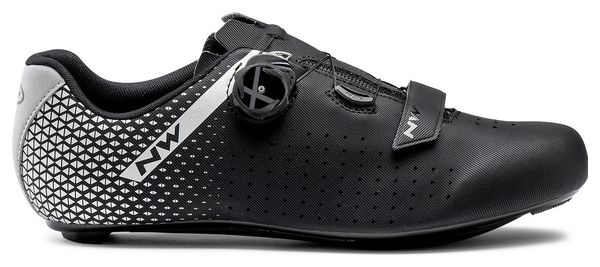 Northwave Core Plus 2 Wide Rennradschuhe Schwarz Silber