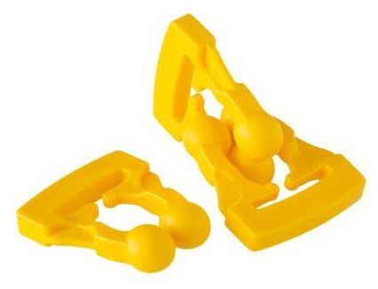 Pack 2 Attaches rapides Clip'on® jaune