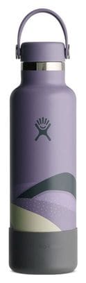 Botella de agua con aislamiento de boca estándar Hydro Flask 620 ml Púrpura