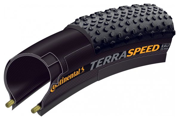 Continental Terra Speed 700 mm Copertone Gravel Tubeless Ready pieghevole ProTection BlackChili Compound Fianco trasparente E-Bike e25