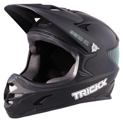 Trick-X Send it 2 Integral Helm Zwart / Groen