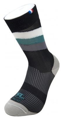 Calcetines Rafa&#39;l Stripes Negro / Blanco / Verde