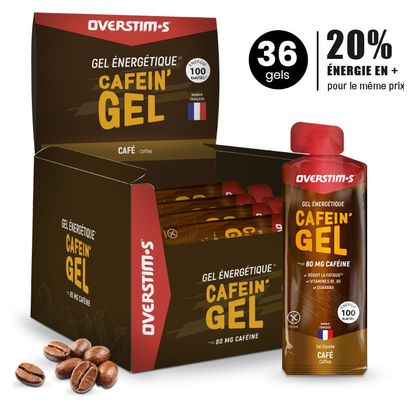Gel Énergétique Overstims Caffein Café pack 36 x 32g