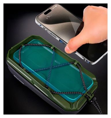 Waterproof bike handlebar phone bag 0.6L green WILD MAN