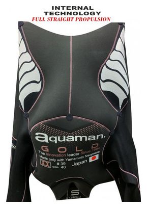 Refurbished Product - Aquaman Cell Gold Women Neoprene Wetsuit Black Gold