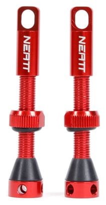 Neatt Premium Presta Coppia di Valvole Tubeless Rosso