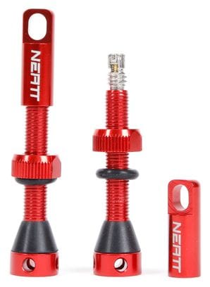 Neatt Premium Presta Coppia di Valvole Tubeless Rosso