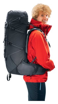 Zaino da trekking Deuter Aircontact Core 60 +10 L nero da uomo