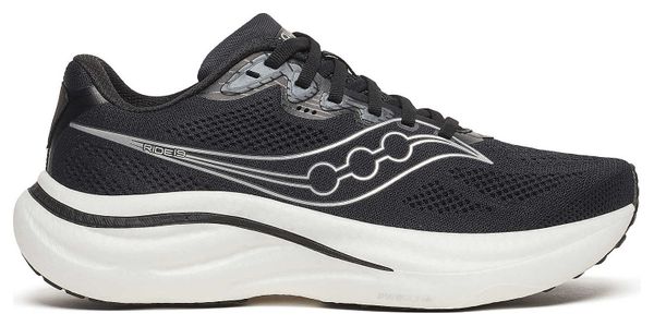 Saucony Ride 19 Laufschuhe, groß, schwarz/silber, Damen