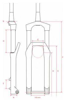 Produit Reconditionné - Fourche DT Swiss F535 One 27.5' / Boost 15x110 mm / Offset 44 mm 