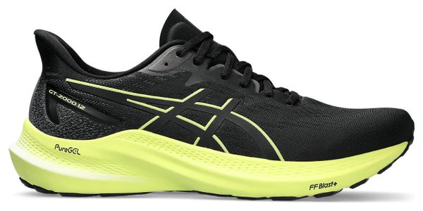 Asics GT-2000 12 Running Shoes Black Yellow Men's