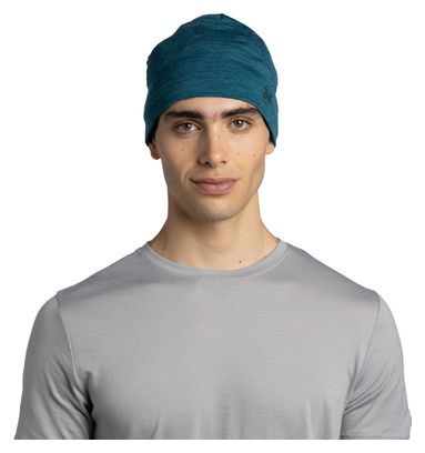 Cappellino Buff in lana merino leggera, blu